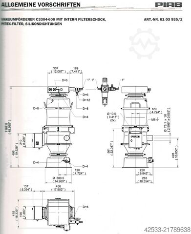 Vacuum pump Piab C3304-600
