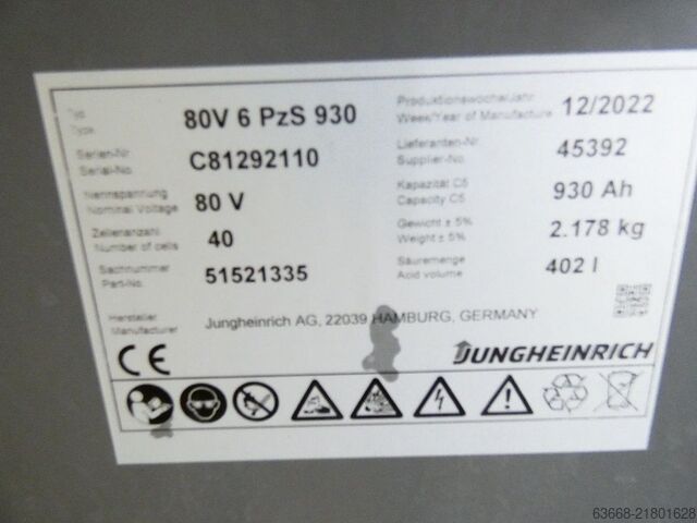 Electric 4-wheel forklift Jungheinrich EFG  S 50