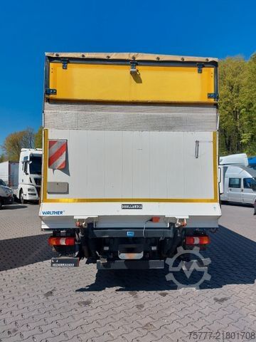 Flatbed truck with tarp MERCEDES-BENZ Atego 12-24 PL-SP- Blatt/Luft- Klima- LBW