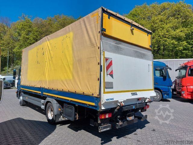 Flatbed truck with tarp MERCEDES-BENZ Atego 12-24 PL-SP- Blatt/Luft- Klima- LBW