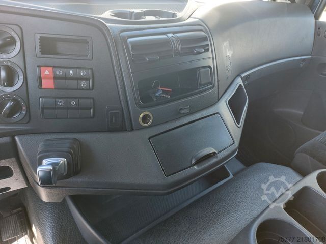 Flatbed truck with tarp MERCEDES-BENZ Atego 12-24 PL-SP- Blatt/Luft- Klima- LBW