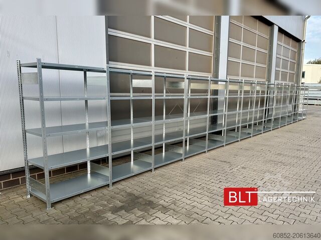 Plug-in shelving ca. 15,06 lfm. Fachbodenregal META H: 200 cm , T: 60 cm , 150 kg pro Ebene