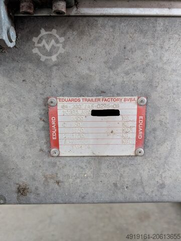 Car trailer Eduard Hochlader Tandemachser mit Alubordwand