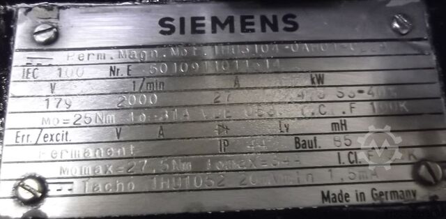 Permanent Magnet Motor Siemens 1HU3104-0AH01-0ZZ9