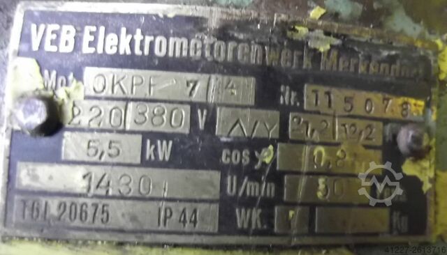 Electric motor 5.5 kW 1430 Rpm VEM OKPF7/4