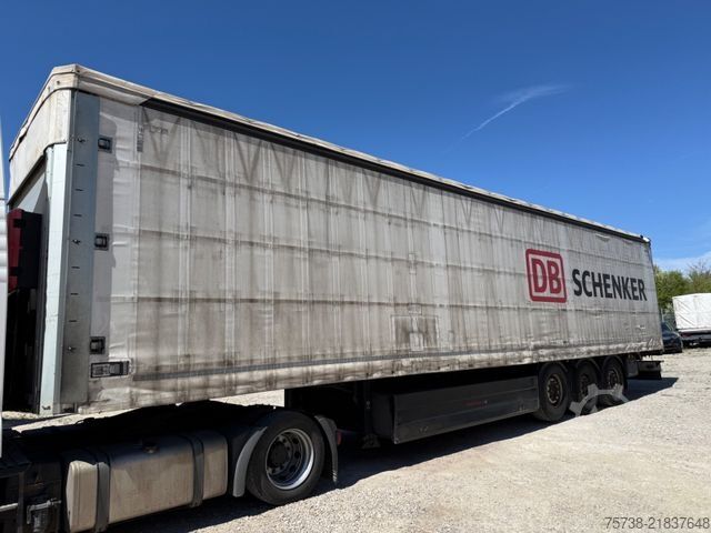 Open semitrailer with tarp SCHWARZMÜLLER S1/Pritsche+Schiebeplane+Edscha/Luft-Lift