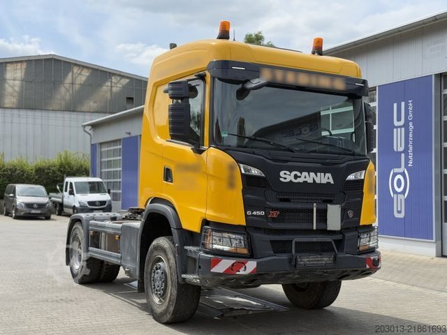 Standard tractor unit SCANIA G450 XT 4x4 Euro 6 SZM Kipphydraulik Blatt / Luf