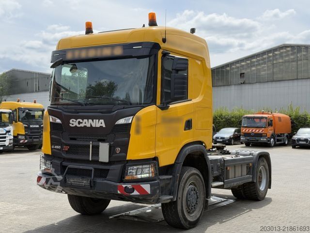 Standard tractor unit SCANIA G450 XT 4x4 Euro 6 SZM Kipphydraulik Blatt / Luf