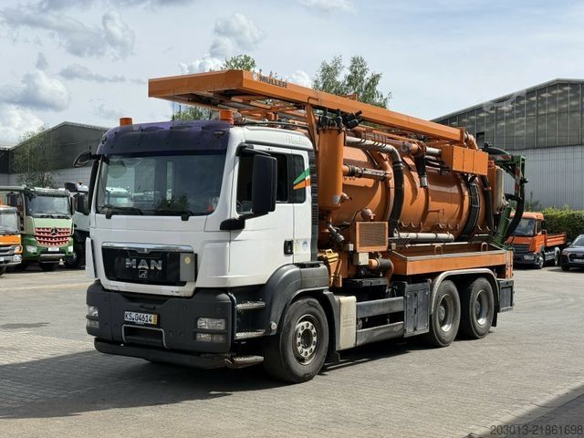 Vacuum tank truck MAN TGS 33.440 6x4 BB/BBS Kanalreiniger Kombi MÜLLER