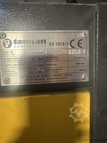Screw compressor Tamsan TVK 9800 E