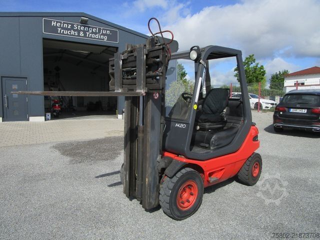 Front loader forklift LINDE H20 D *Freihub+Seitenschieber+Triplex+Gabelverst