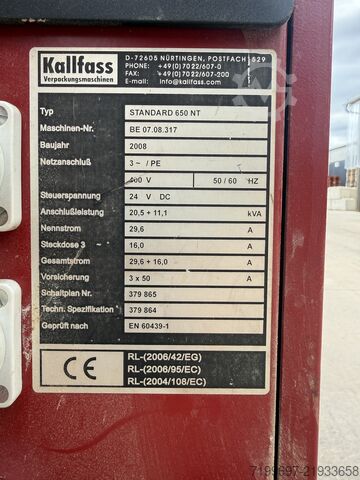 Shrinking equipment KALLFASS Super Wrap 650 de Luxe In-Line