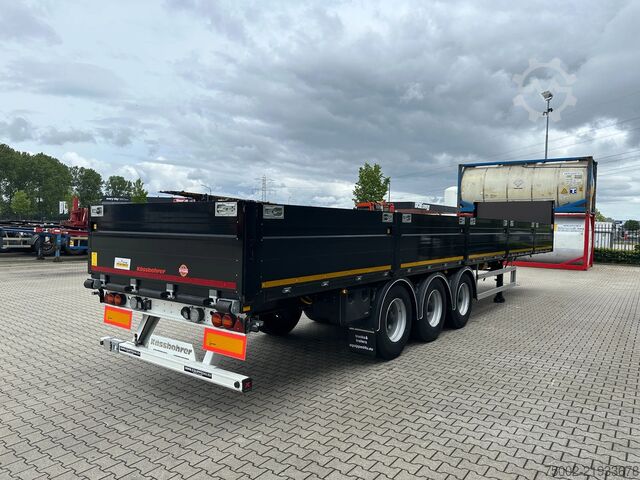 Platform trailer Kässbohrer NEW HEAVY DUTY FLATBED / TWISTLOCK / ALU DROPSI...