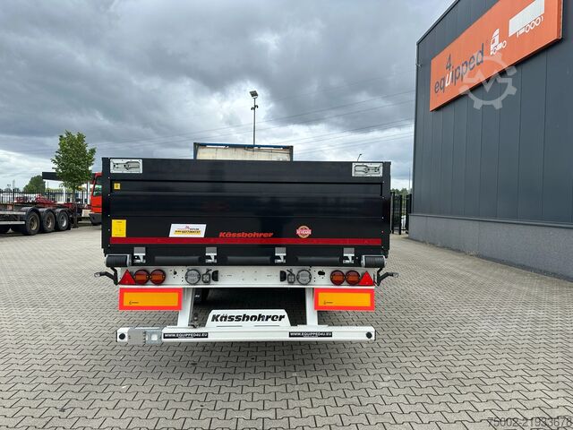 Platform trailer Kässbohrer NEW HEAVY DUTY FLATBED / TWISTLOCK / ALU DROPSI...