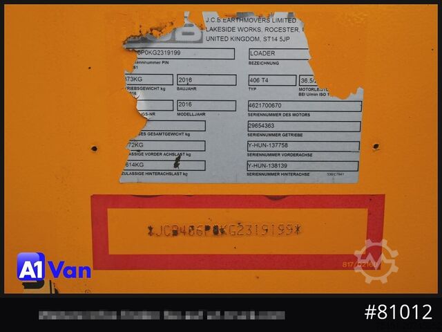Sonderausbau-Transporter JCB JCB 406 T4 Radlader