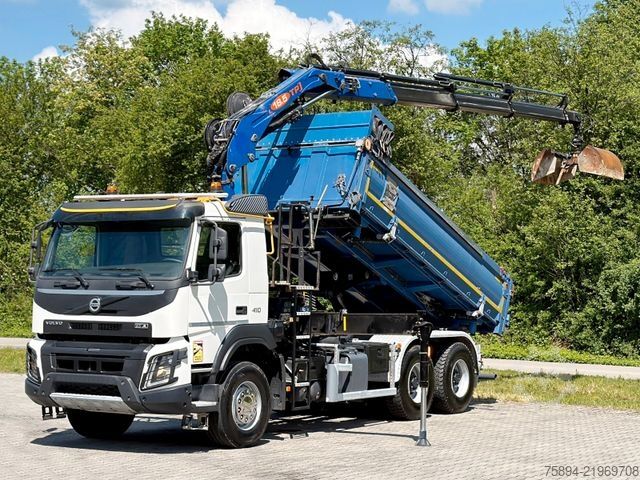 Truck mounted crane VOLVO FMX 410 Kipper 4,90m *PM 18.5 TP/FUNK *6x4
