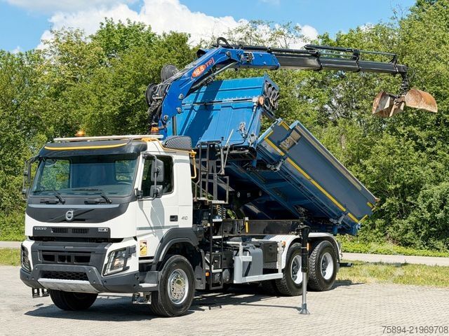 Truck mounted crane VOLVO FMX 410 Kipper 4,90m *PM 18.5 TP/FUNK *6x4