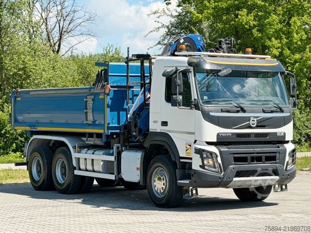 Truck mounted crane VOLVO FMX 410 Kipper 4,90m *PM 18.5 TP/FUNK *6x4