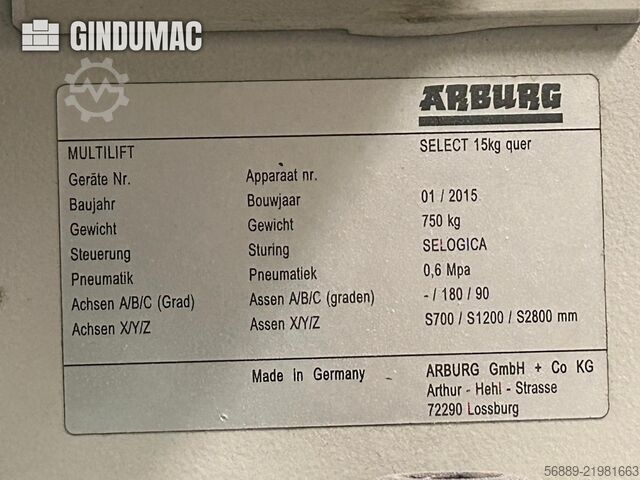 Arburg Multilift Select 15kg quer Arburg Multilift Select 15kg quer