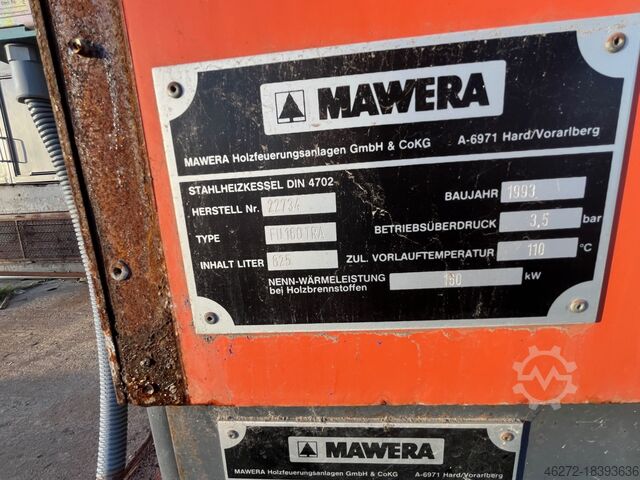 Wood chip heating Mawera FU160 TRA