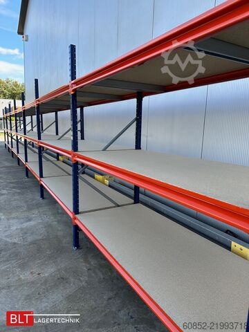 Wide span storage rack ca. 28,55 lfm. Weitspannregale H: 200 cm T: 80 cm , 400 kg Fachlast , 3 Ebenen