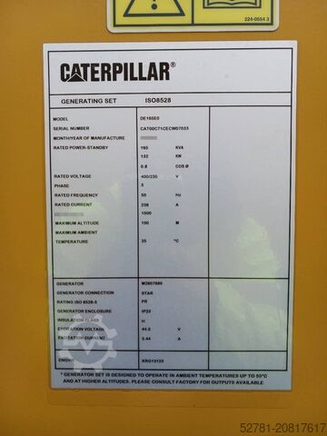 Aggregat CAT DE165E0 - 165 kVA Generator - DPX-18016