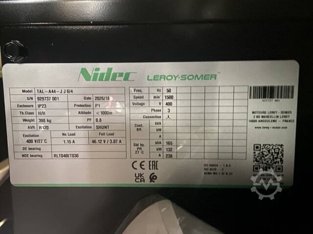Generator set Cummins 6BTAA5.9-G12 - 165 kVA Generator - DPX-19838