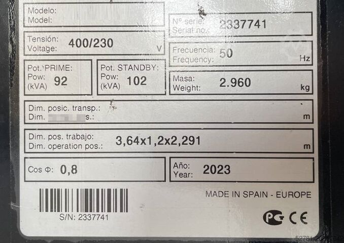 Aggregat Deutz TCD4.1L4 - 105 kVA Stage V Generator - DPX-19011