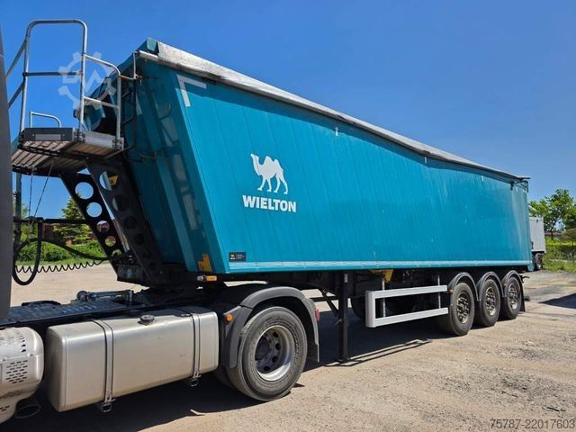 Tipper semitrailer WIELTON 50 cbm Getreidemulde, Pendelklappe,Kornschieber