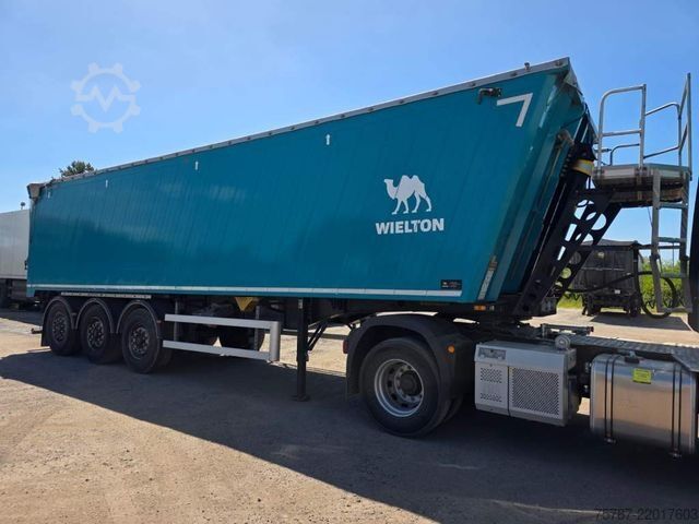 Tipper semitrailer WIELTON 50 cbm Getreidemulde, Pendelklappe,Kornschieber