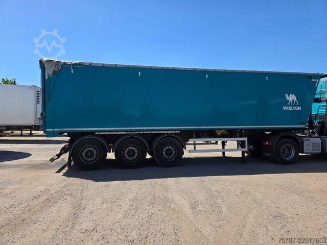 Tipper semitrailer WIELTON 50 cbm Getreidemulde, Pendelklappe,Kornschieber