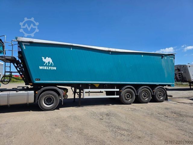 Tipper semitrailer WIELTON 50 cbm Getreidemulde, Pendelklappe,Kornschieber
