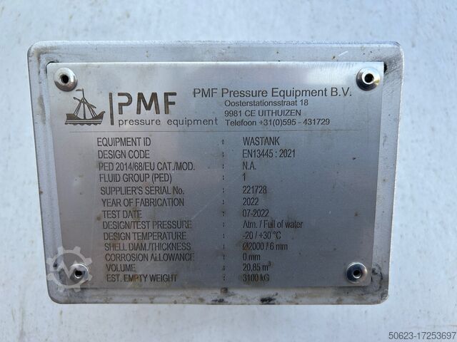 Storage tank PMF Watertank AISI 1.4401