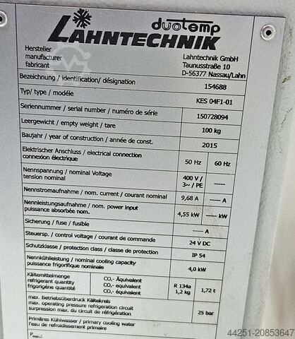 Kühlgerät Kühlanlage 4 kW Prozesskühler Lahntechnik KES 04F1-01