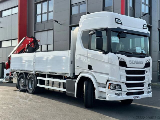 Ladepritsche Scania R560 6x2-4 BL Baustoff-Pritsche FASSI 2.24