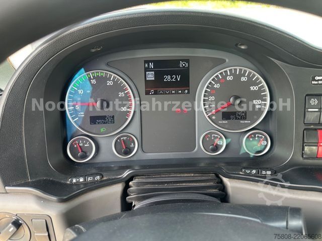 Roll-off tipper truck MAN TGS 18.500 Abroller HIAB XR72 CITY Navi LGS