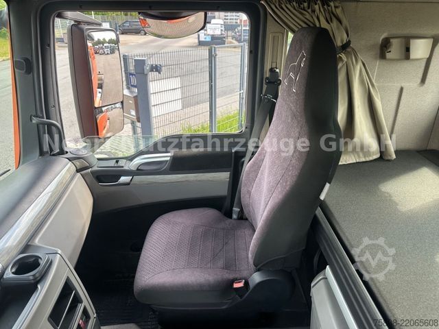 Roll-off tipper truck MAN TGS 18.500 Abroller HIAB XR72 CITY Navi LGS