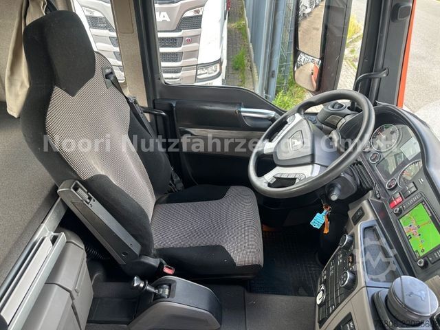 Roll-off tipper truck MAN TGS 18.500 Abroller HIAB XR72 CITY Navi LGS