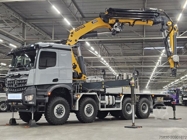 Crane truck Mercedes-Benz AROCS 3253 8x8 / 65 t/m CRANE + JIB + WINCH / K...