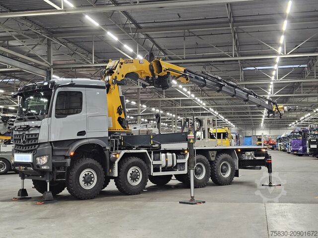 Crane truck Mercedes-Benz AROCS 3253 8x8 / 65 t/m CRANE + JIB + WINCH / K...