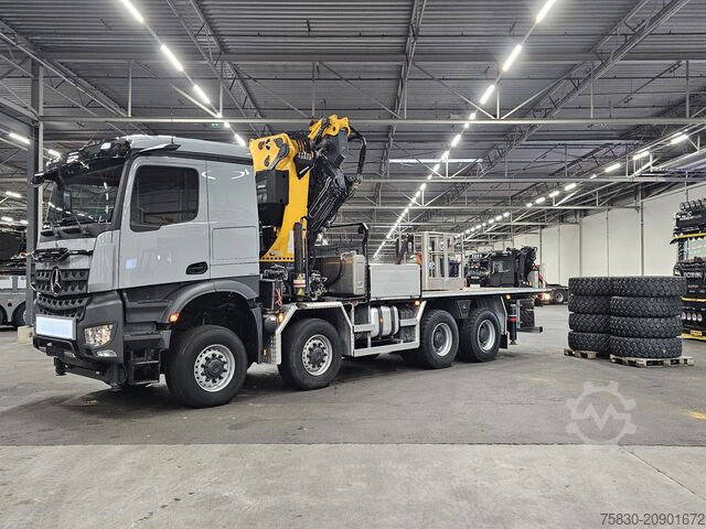 Crane truck Mercedes-Benz AROCS 3253 8x8 / 65 t/m CRANE + JIB + WINCH / K...