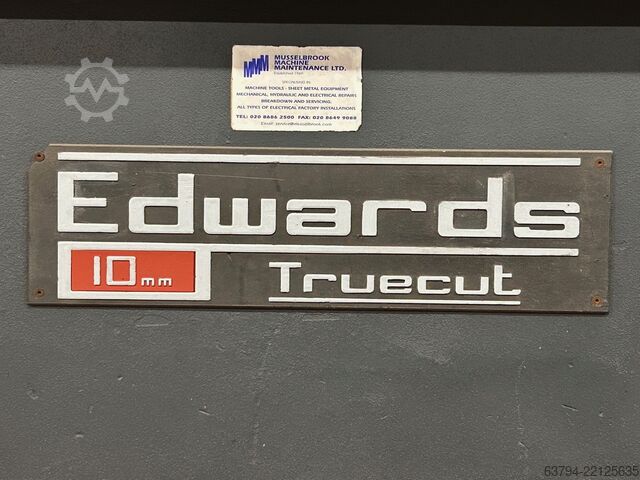 Hydraulic guillotine shear EDWARDS Truecut 3000mm x 10mm Guillotine