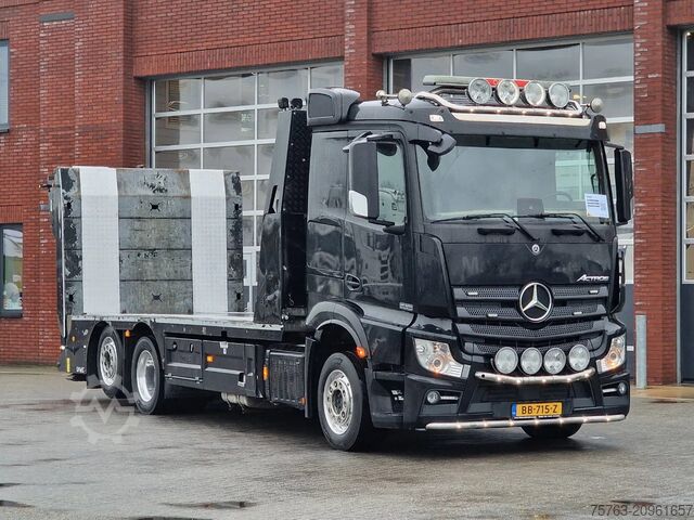 Car carrier van Mercedes-Benz Actros 2553 6x2 - Flabad hydraulic ramps/extens...