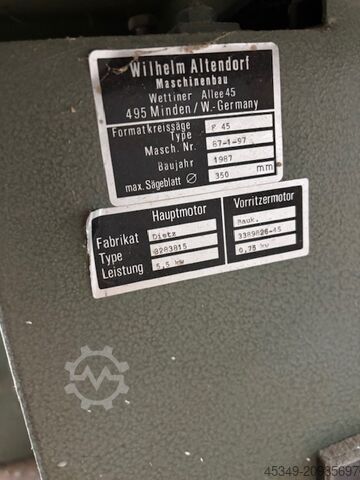 Sliding table saw Altendorf F 45