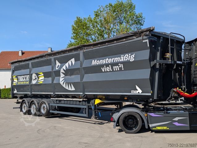Kipper Auflieger STAS HardoX Stahl 74 m³, Liftachse, ALCOA, MIETEN?