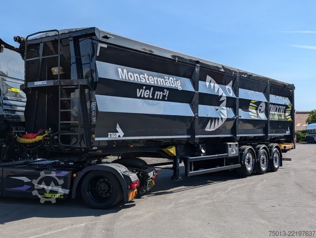 Kipper Auflieger STAS HardoX Stahl 74 m³, Liftachse, ALCOA, MIETEN?