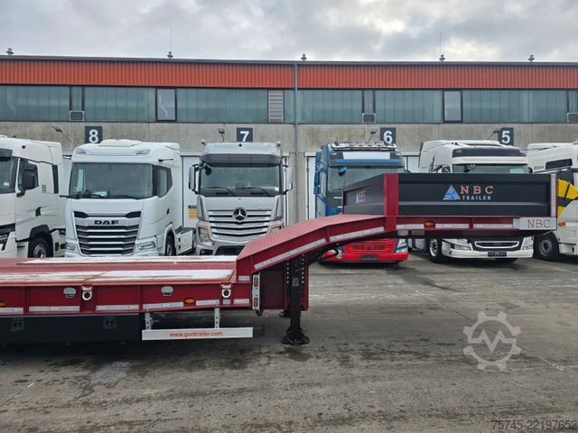 Low loader semitrailer  GVN * 3GVN * LENK-& LIFTACHSE*HYDR. RAMPEN * NEU
