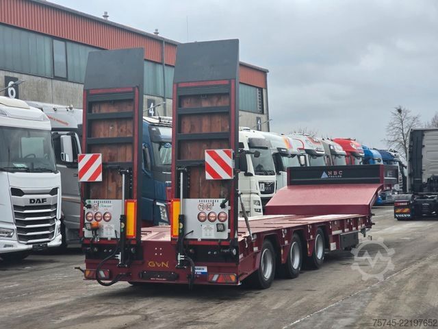 Low loader semitrailer  GVN * 3GVN * LENK-& LIFTACHSE*HYDR. RAMPEN * NEU