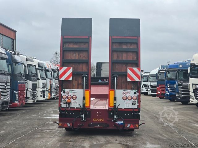 Low loader semitrailer  GVN * 3GVN * LENK-& LIFTACHSE*HYDR. RAMPEN * NEU