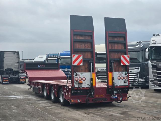 Low loader semitrailer  GVN * 3GVN * LENK-& LIFTACHSE*HYDR. RAMPEN * NEU